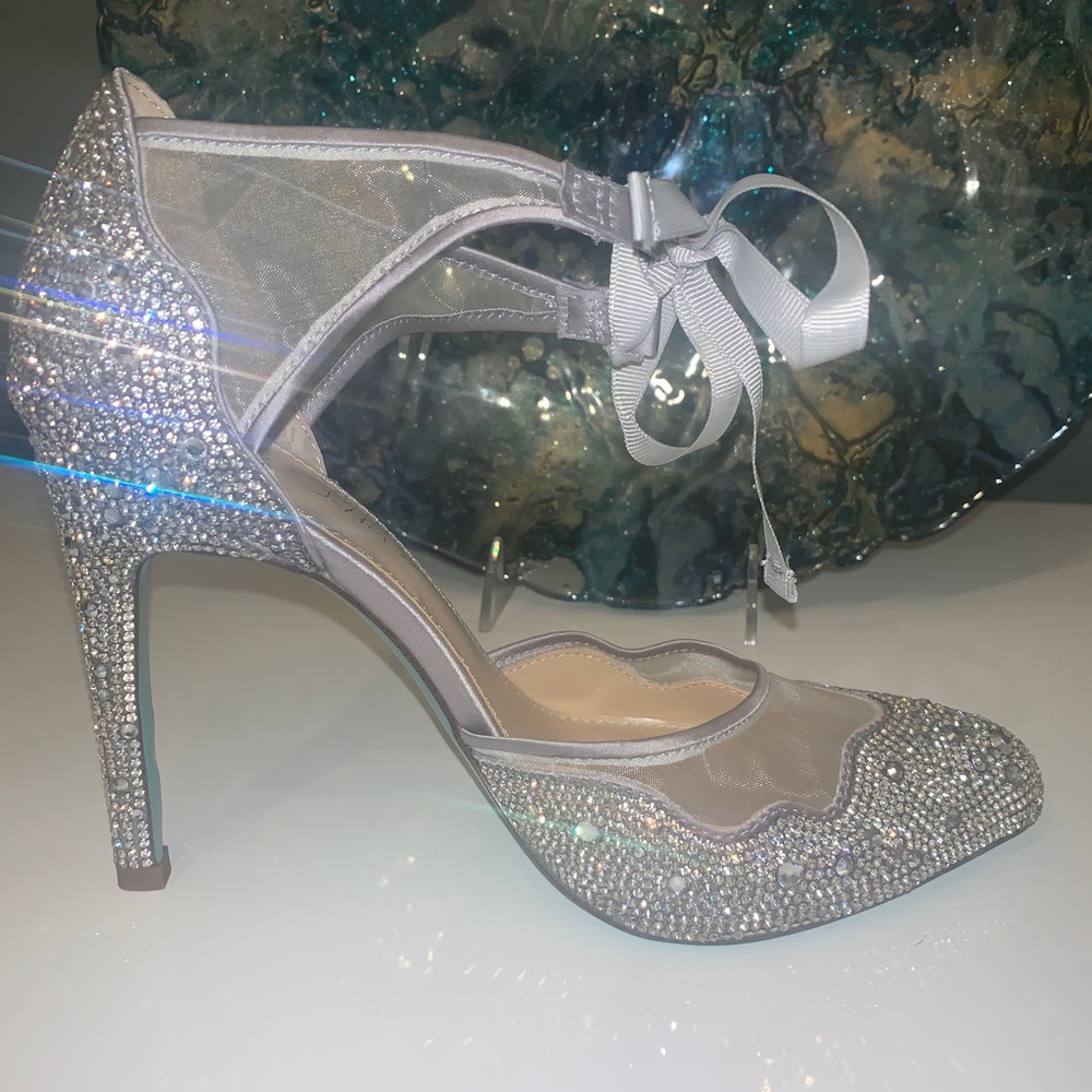 Silver Betsey Johnson Women's Iris Dress Pumps Many Sizes NEW - Picture 11 of 14